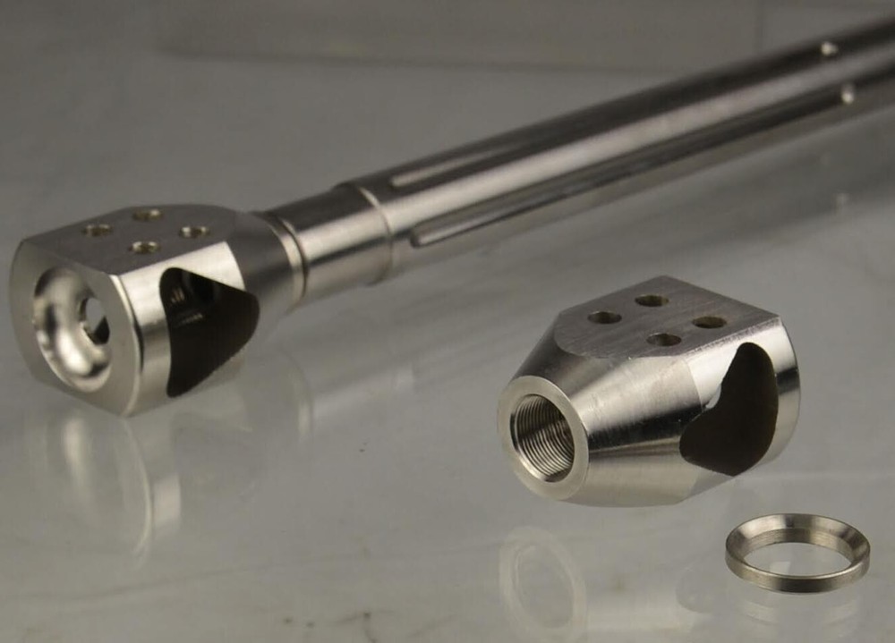 Stainless Steel Compact Mini Tanker Muzzle Brake 1/2''x28 TPI Thread