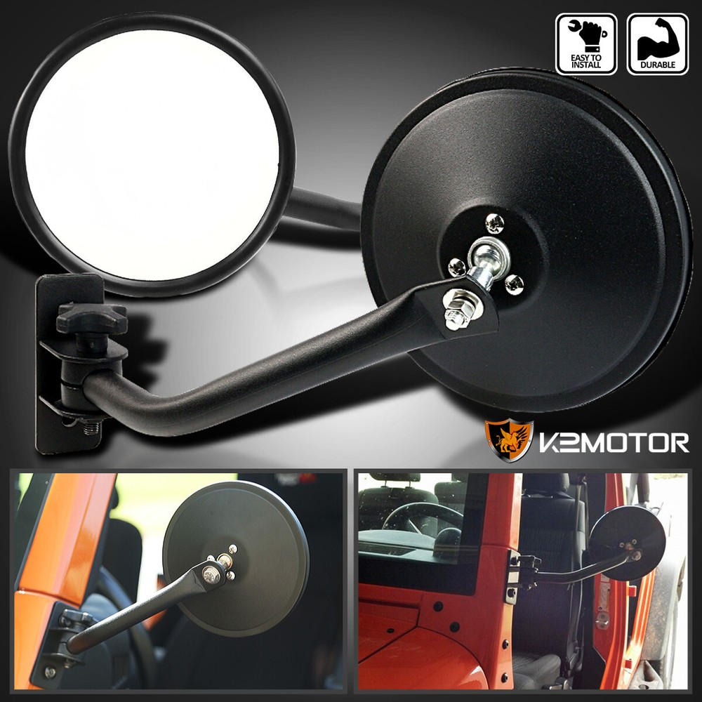 Fits Jeep Wrangler TJ JK 97-18 Quick Release Relocation Side Mirrors Pair