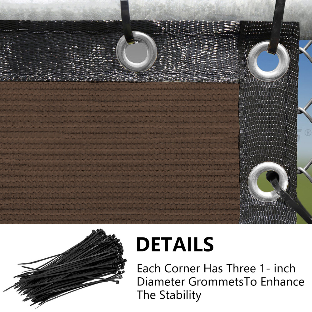 200GSM Fence Privacy Screen Cover Mesh 4' 5' 6' 8' x 50' Black Green Beige Brown