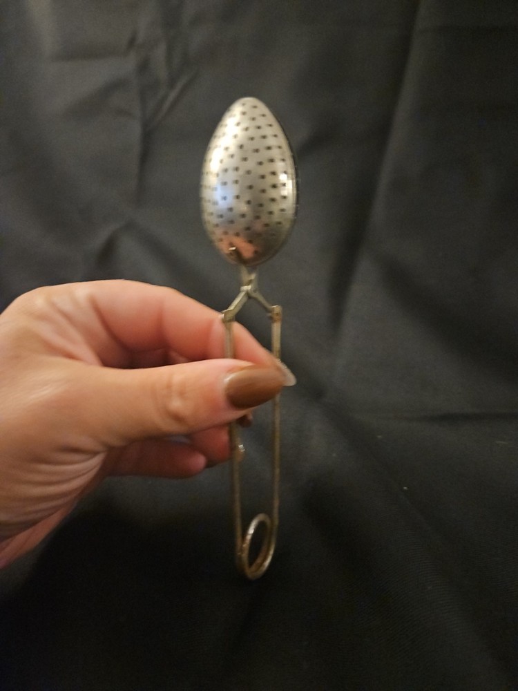 1950s Nickel Plated Tea Bag Strainer