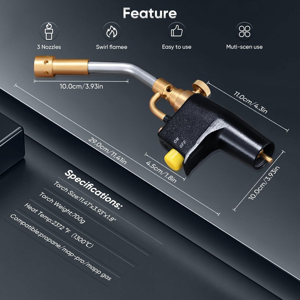 Bernzomatic TS8000 - High Intensity Trigger Start Torch . Black