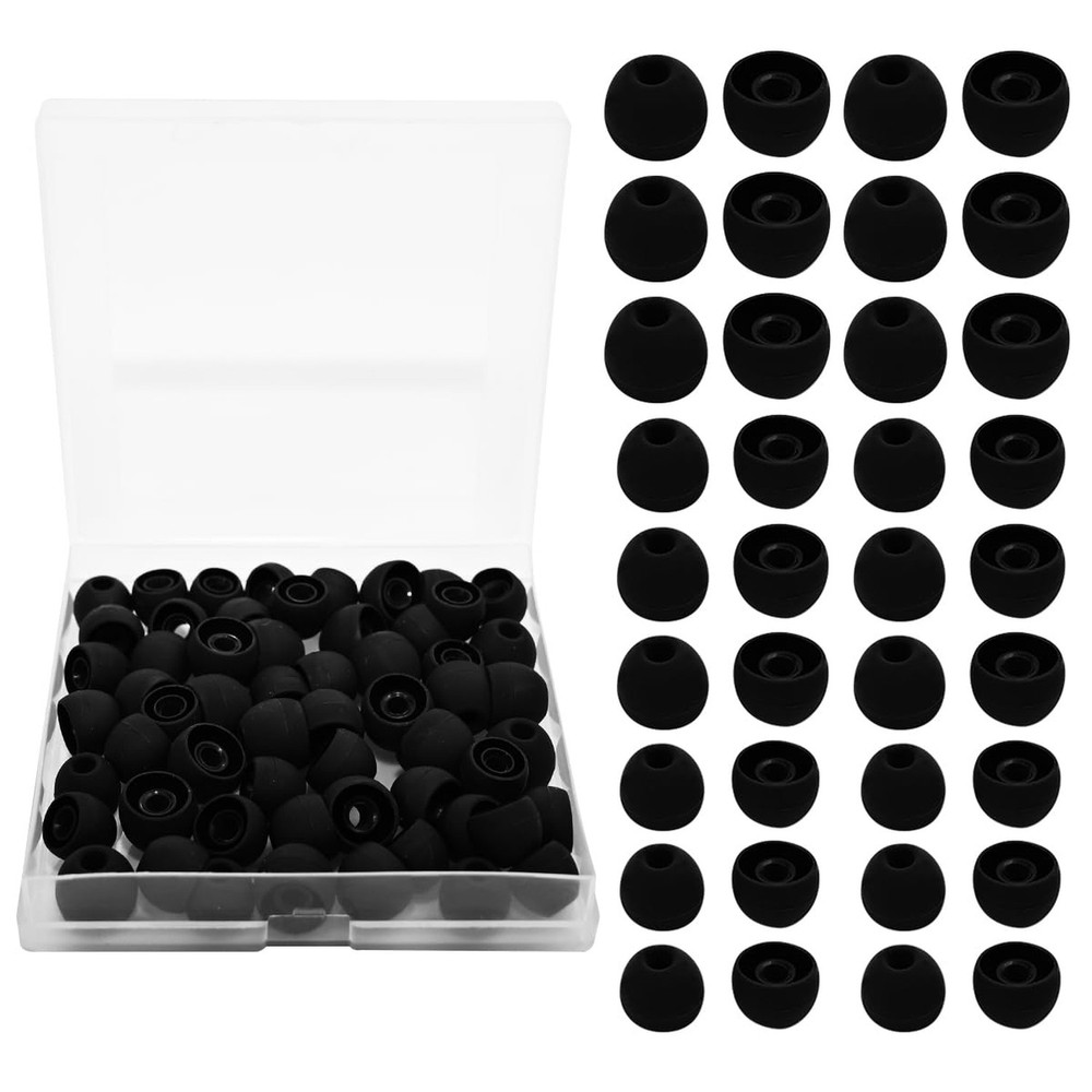60PCS Earbuds Replacement Tips Silicone, Ear Bud Replacement Pieces Silicone,...