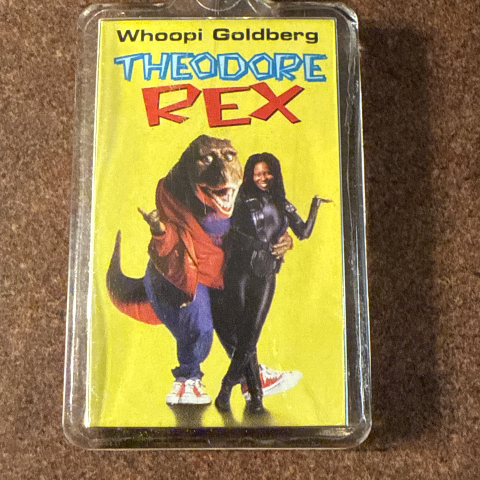 Vintage 1996 Whoopi Goldberg Theodore Rex Movie Double Sided Lucite Keychain