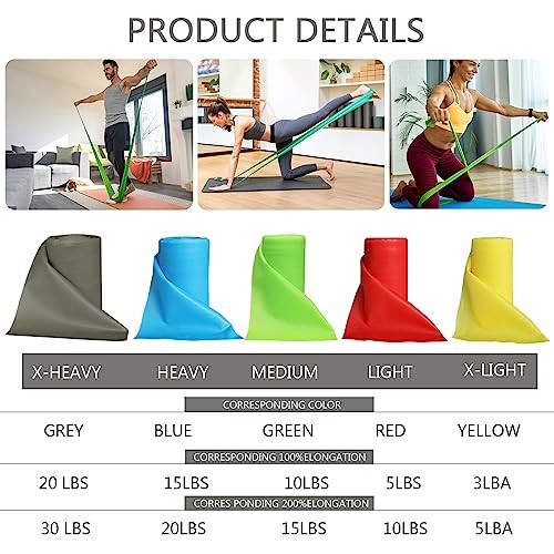 Resistance Bands Professional Bulk Rolls. Elastic Physical Green - Medium