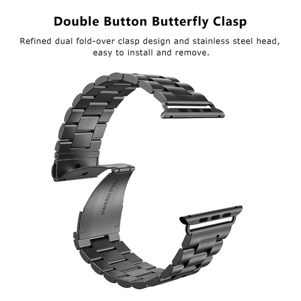 Stainless Steel Apple Watch Band 42 44 45mm For iWatch Series SE 8 7 6 5 4 3 2 1