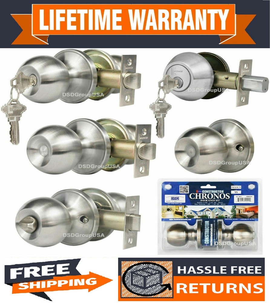 Constructor Chronos Entry Passage Privacy Dummy Knob Handle Door Lock Set SN