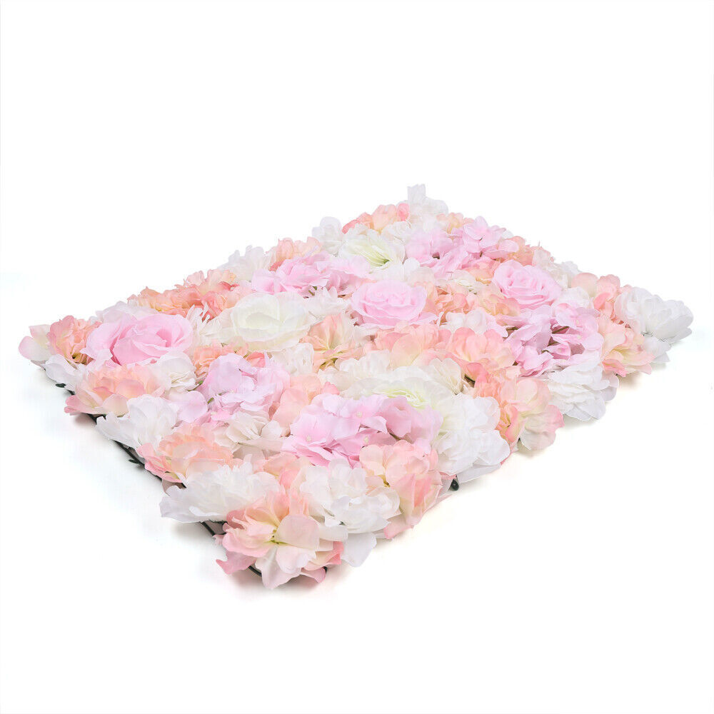 Artificial Rose Silk Flower Wall Panel Wedding Party Backdrop Decor 60cmX40cm