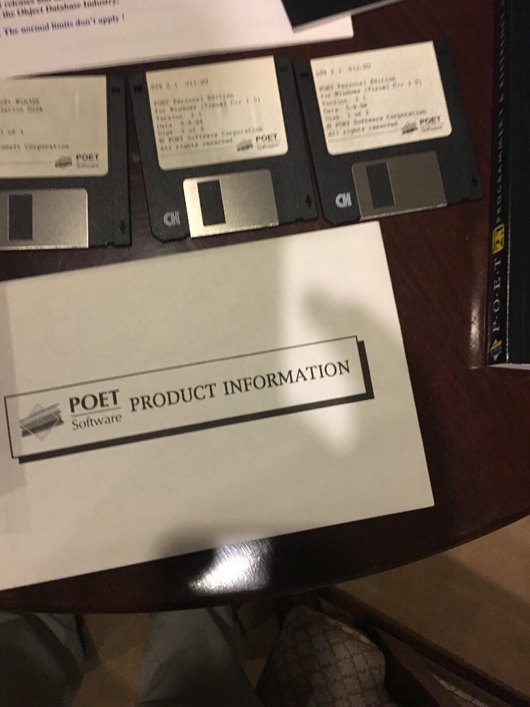 POET SOFTWARE . Persistent Objects & Extended Database Technology. Never Used