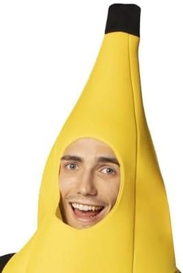 Banana Fruit Costume Adult Yellow Funny Outfit for Halloween Cosplay Costume