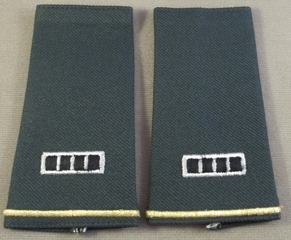 US Army Shoulder Marks - Epaulets - Warrant Officer 4 - CWO4 Large Size (Green)