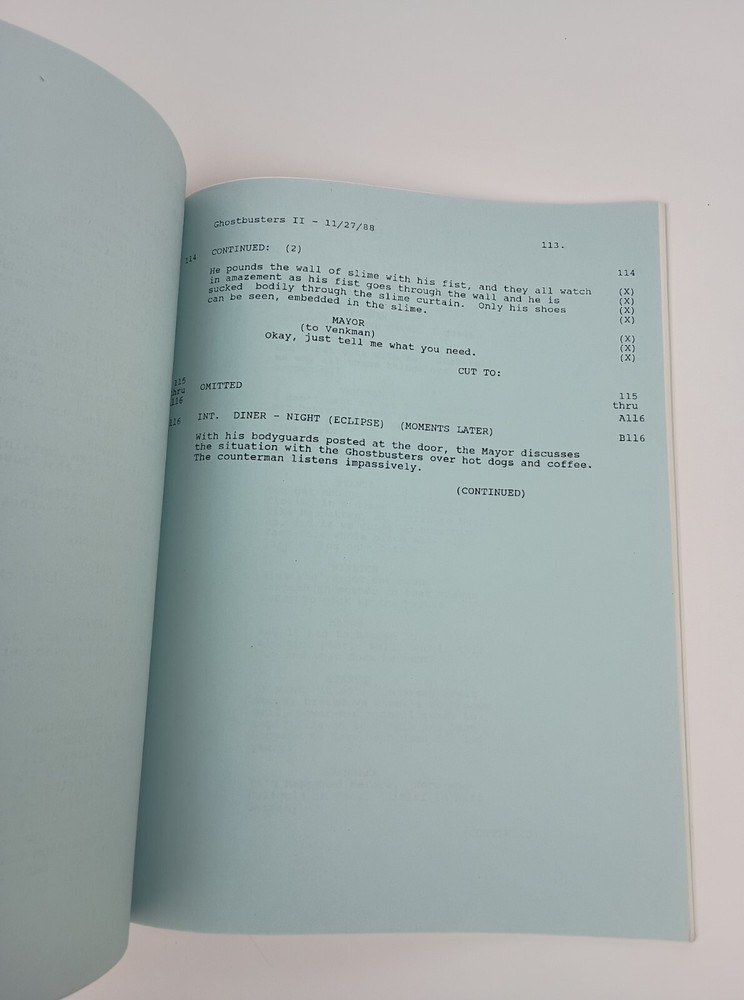Ghostbusters II Script - 1988 Pink & Blue Revision