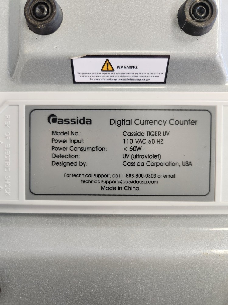 Used Cassida Tiger UV Digital Currency Counter