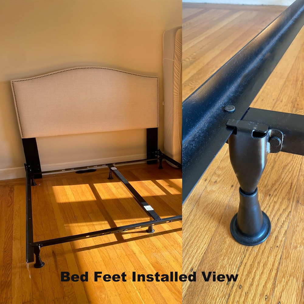 6PCS Reinforced Bed Frame Feet to Replace Wheels. Prevent Sliding, Protect Floor