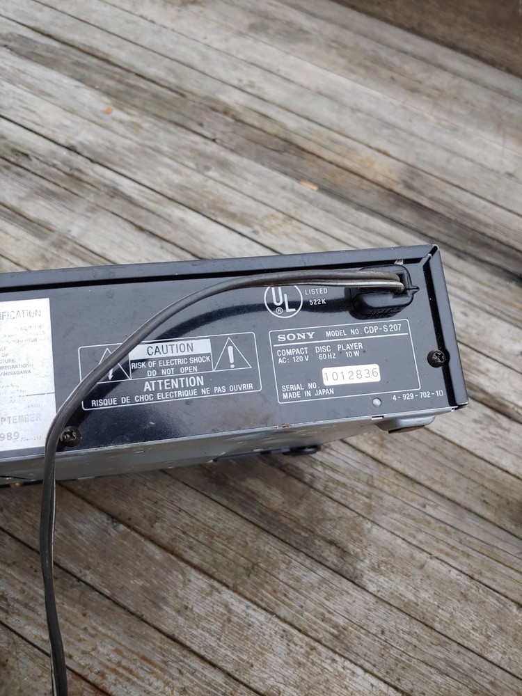 Sony CDP-S207 For Hifi Stack CD Player Vintage 80s