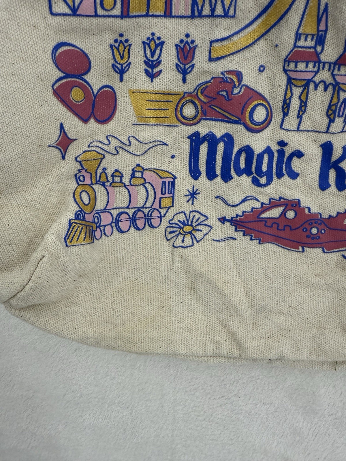 Starbucks Disney 50th Anniversary Cream Tote Bag Magic Kingdom
