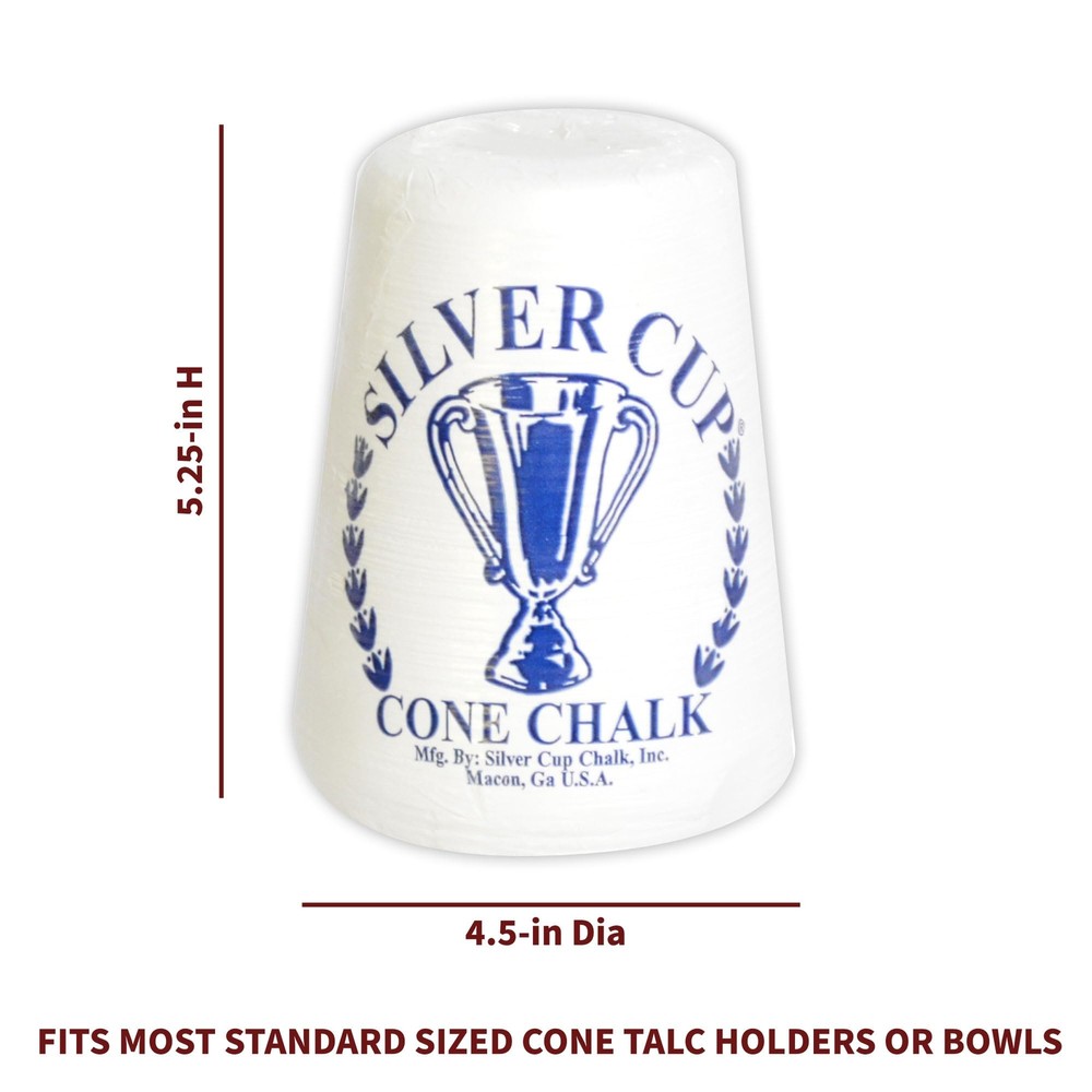 Silver Cup Cone Talc Chalk White