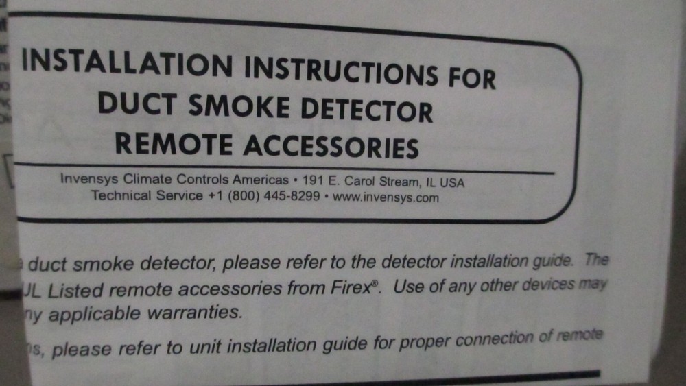 FireX 543 Remote Accessory for Duct Smoke Detector