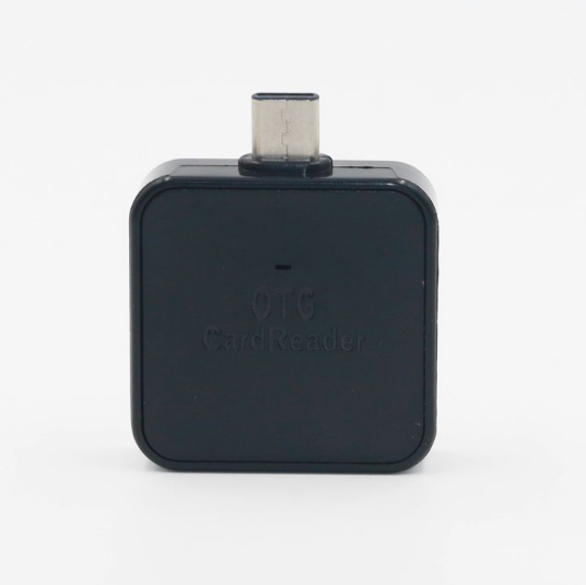Portable Type-C Square-shaped Memory Card Reader MicroSD/SD Card OTG Card Reader