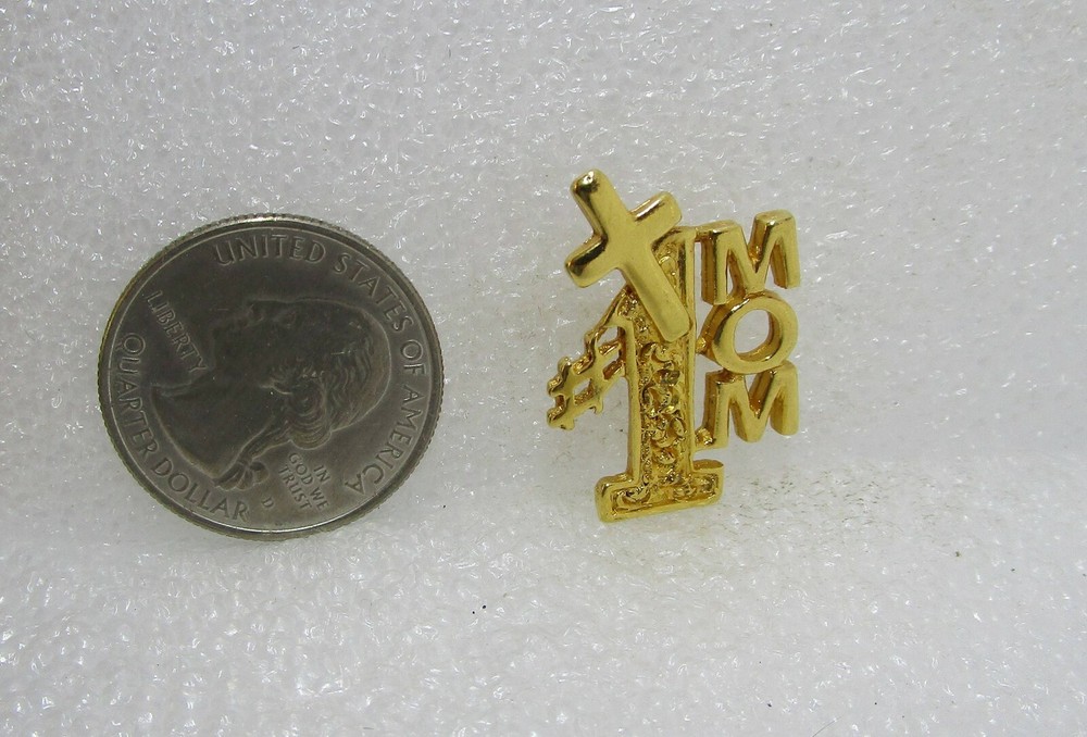 #1 Mom w/ Cross Pin