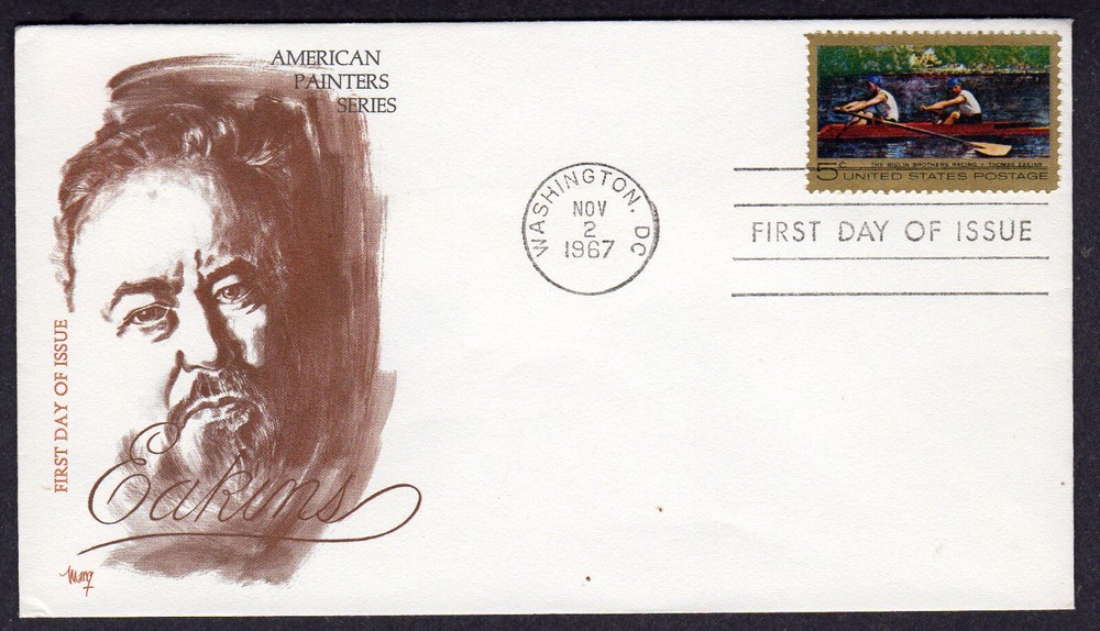 1967 Painter Thomas Eakins (Scott 1335) - Marg Cachets FDC NR915