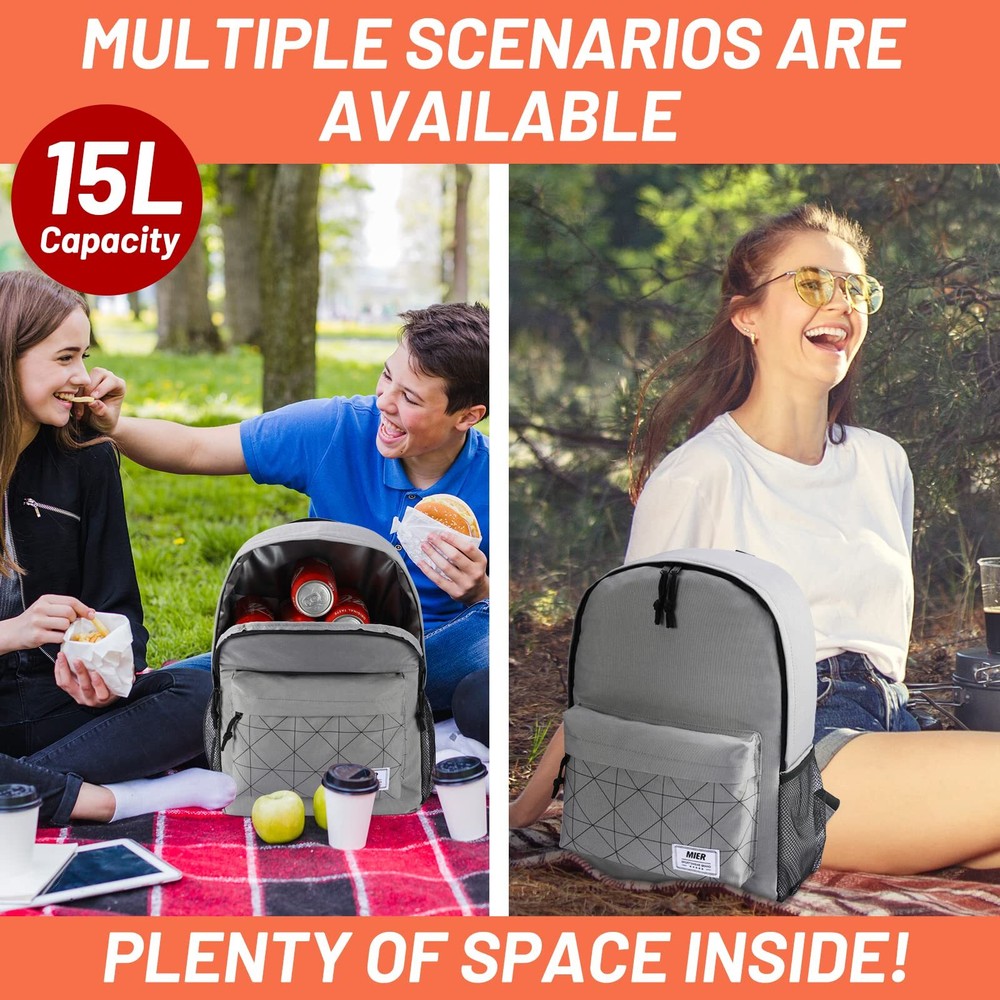 Insulated Backpack Cooler Small Leakproof Lunch Back Pack with Coolers Lightw...