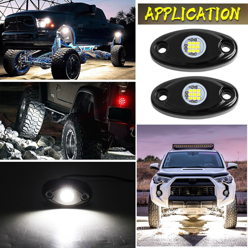 24Pods White LED Rock Lights Underbody Fit Chevy Silverado 1500 2500 1999-2022