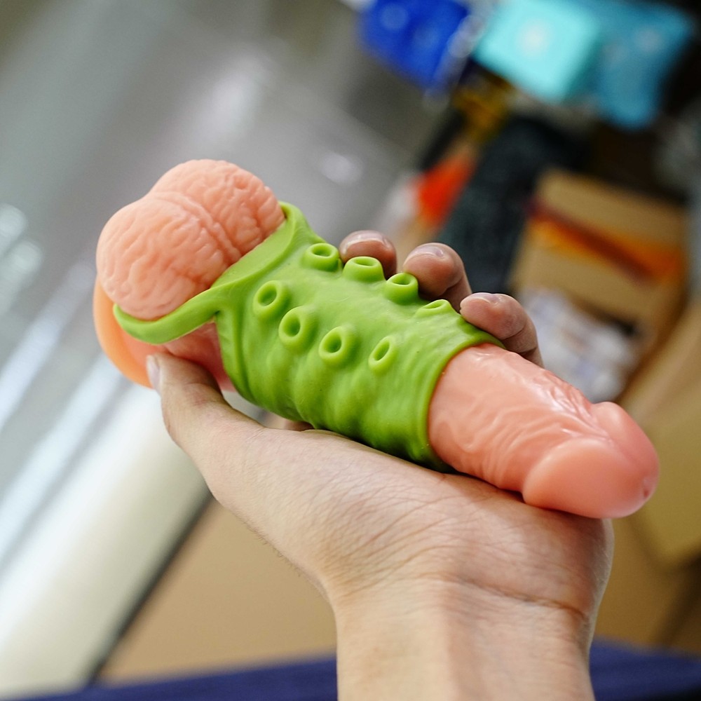 Soft Penis Sleeve Cock Ring Extender Enlargement Locking Delay Ejaculation Time