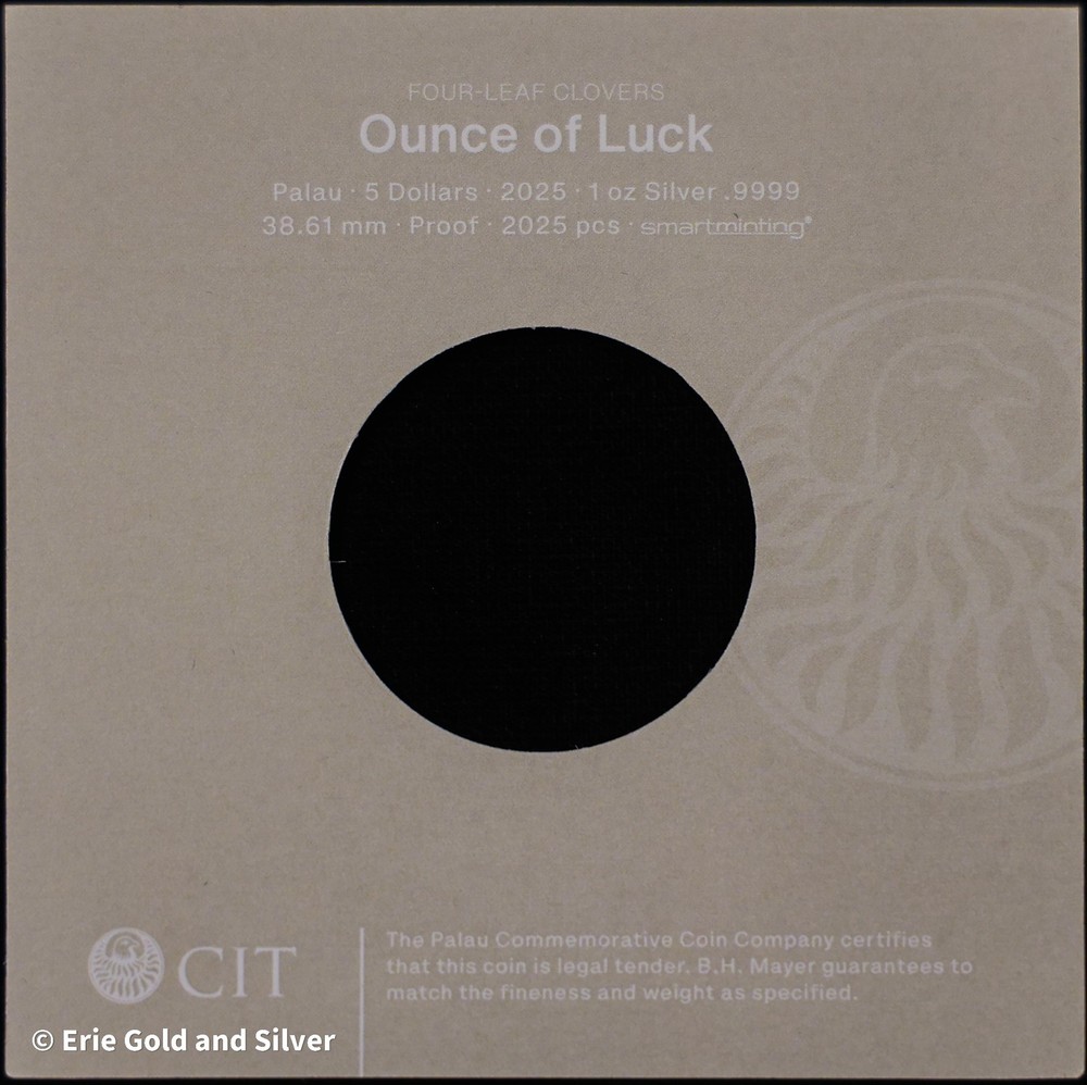 2025 Four Leaf Clover 1 oz Silver in OGP