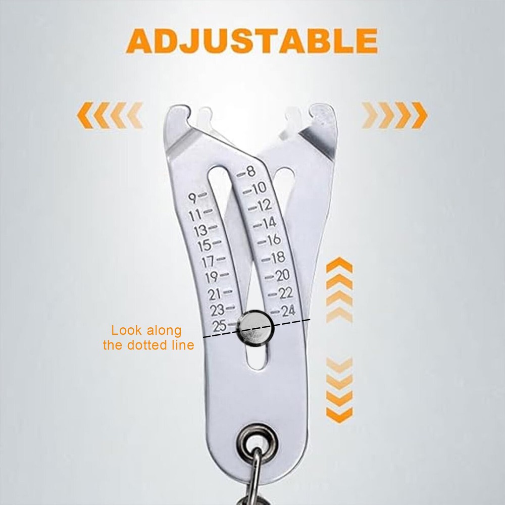 Portable Precise Thread Size Checker Keychain Bolt Size Checker Keychain Manual