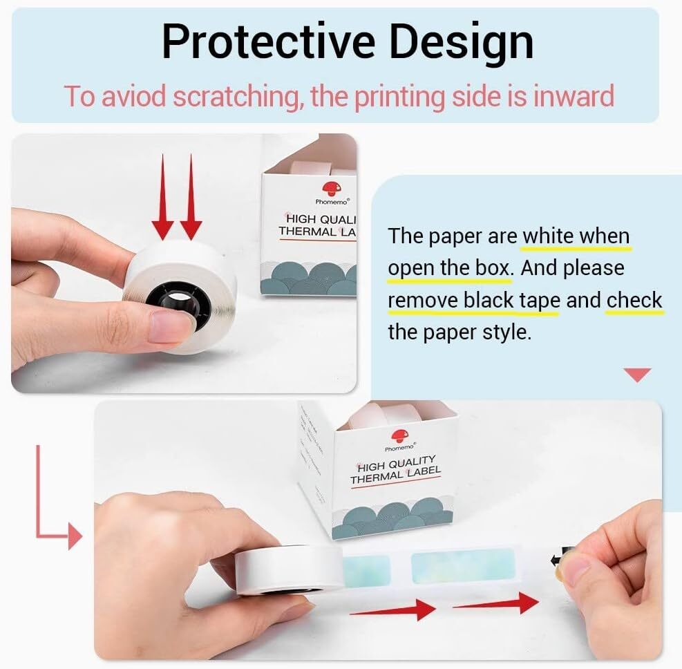 3Roll Phomemo Label Printer Tape Starry Sky Pattern Sticker Label for D30 Q30S
