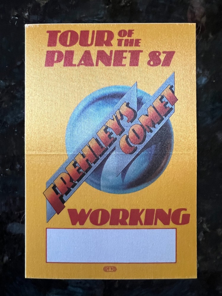 Ace Frehley Working Backstage Satin Pass Kiss Spaceman Frehley's Comet OTTO 1987