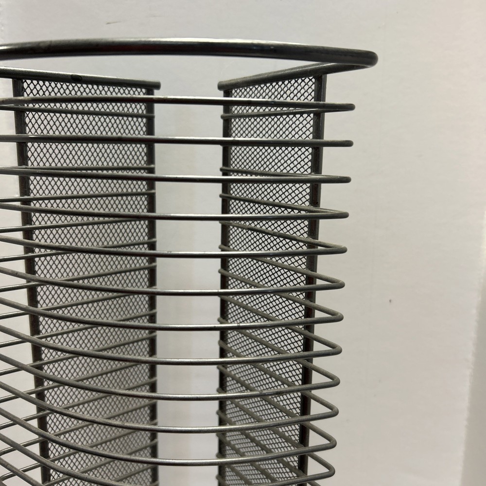 CD Storage Wire Rack 17" Holds 28 CDs Gray