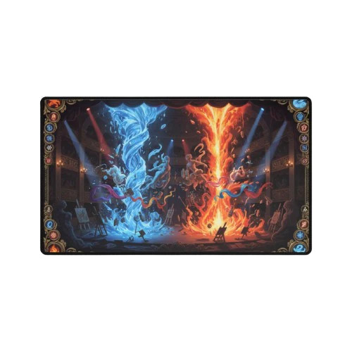 The Elemental Duel — Fire vs Ice TCG Playmat