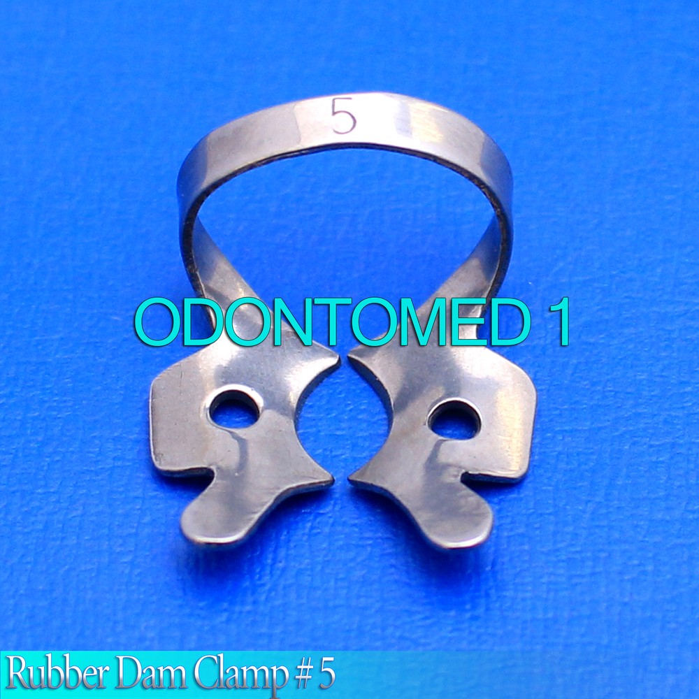 6 Endodontic Rubber Dam Clamp # 5 Surgical Dental Instruments
