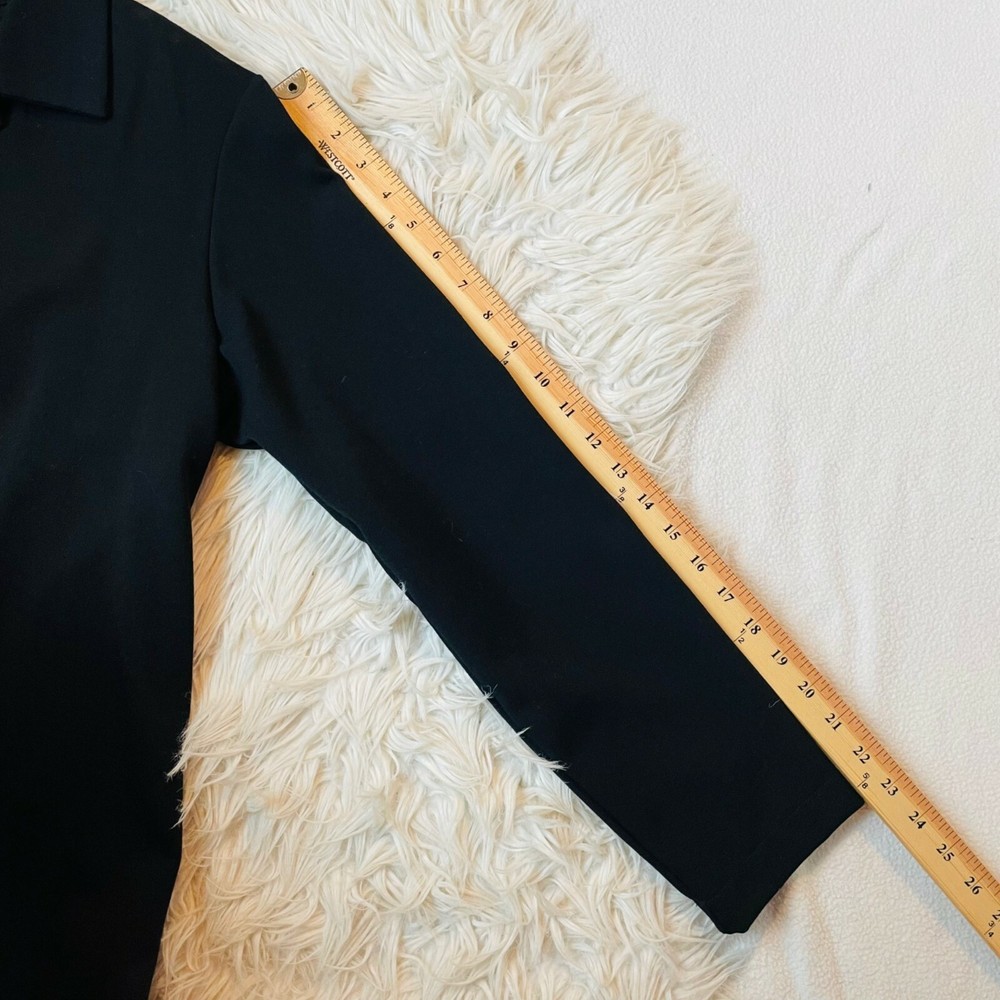 Olian Blazer Maternity Womens Medium Black Collared Button Jacket