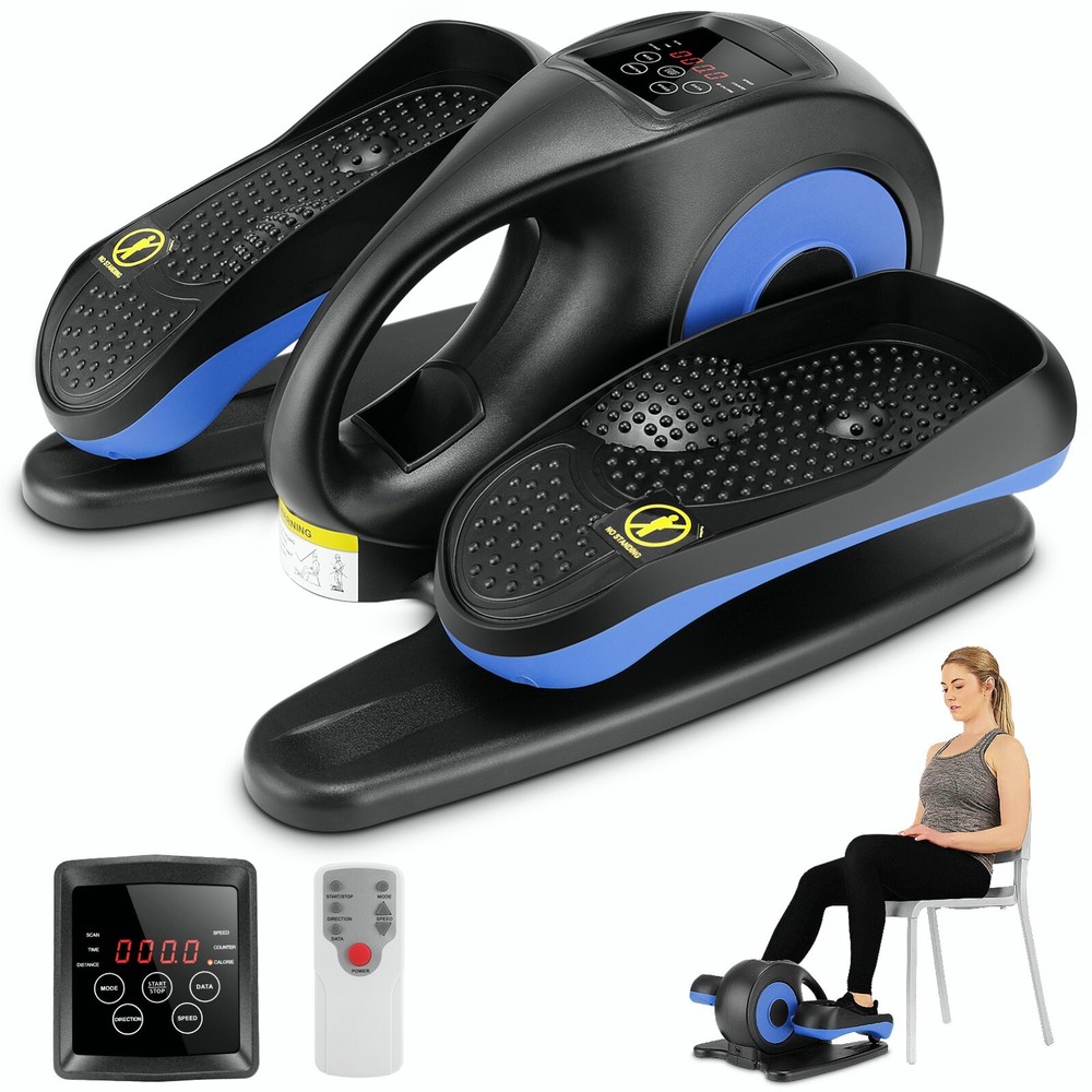 Under Desk Elliptical Pedal Exerciser Seated Elliptical Machine w/Remote & LCD^^