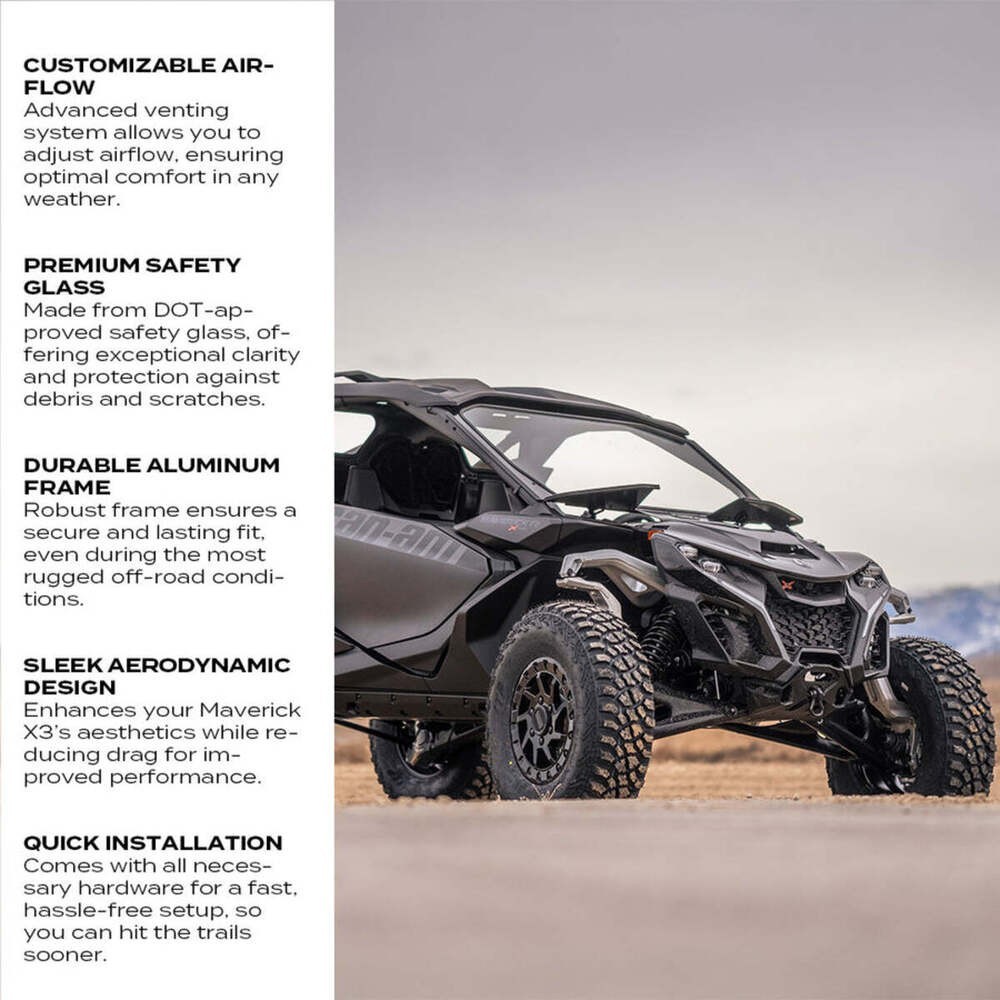 Super Comp Can-Am Maverick R Front Windshield