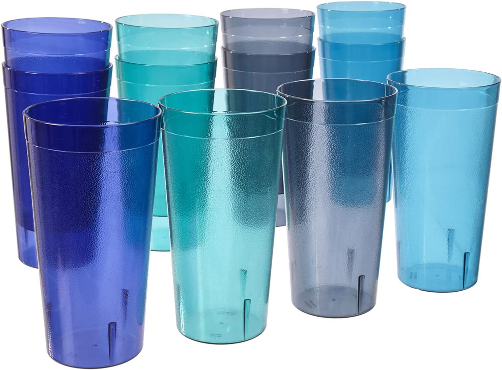 Plastic Tumblers 12Pk 32Oz Reusable Stackable Break Resistant Drinking Cups