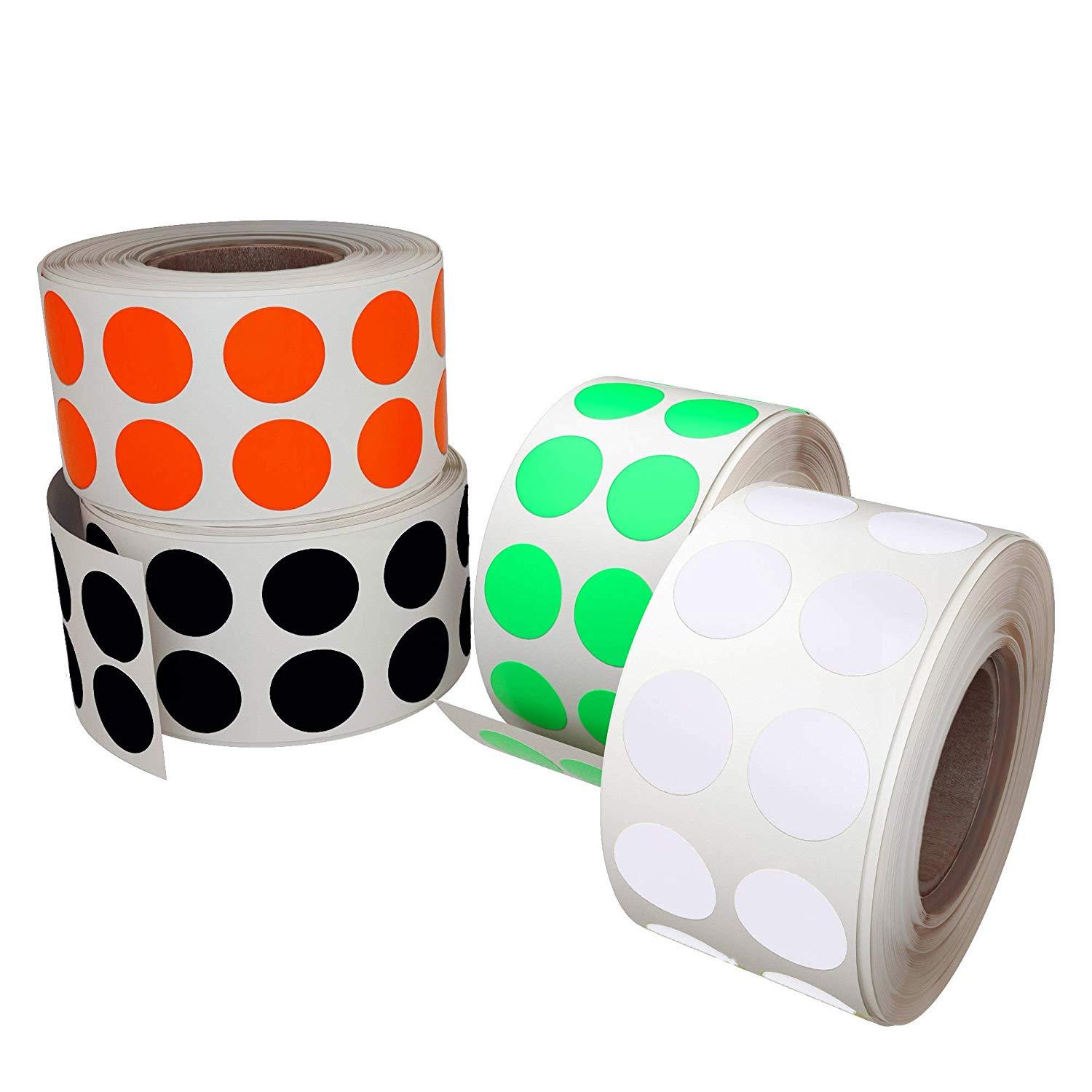 Dot Stickers Rolls Round Labels 1/2 inch Circles 13mm For Organizing 1080 Pack