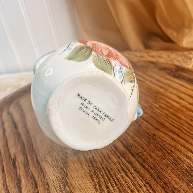 floral mini hand painted pitcher