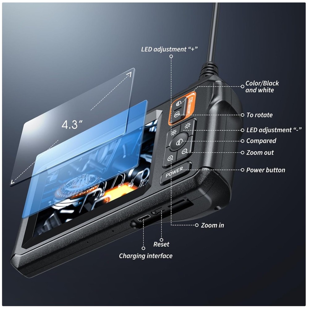 Waterproof Inspection Camera with IPS Screen