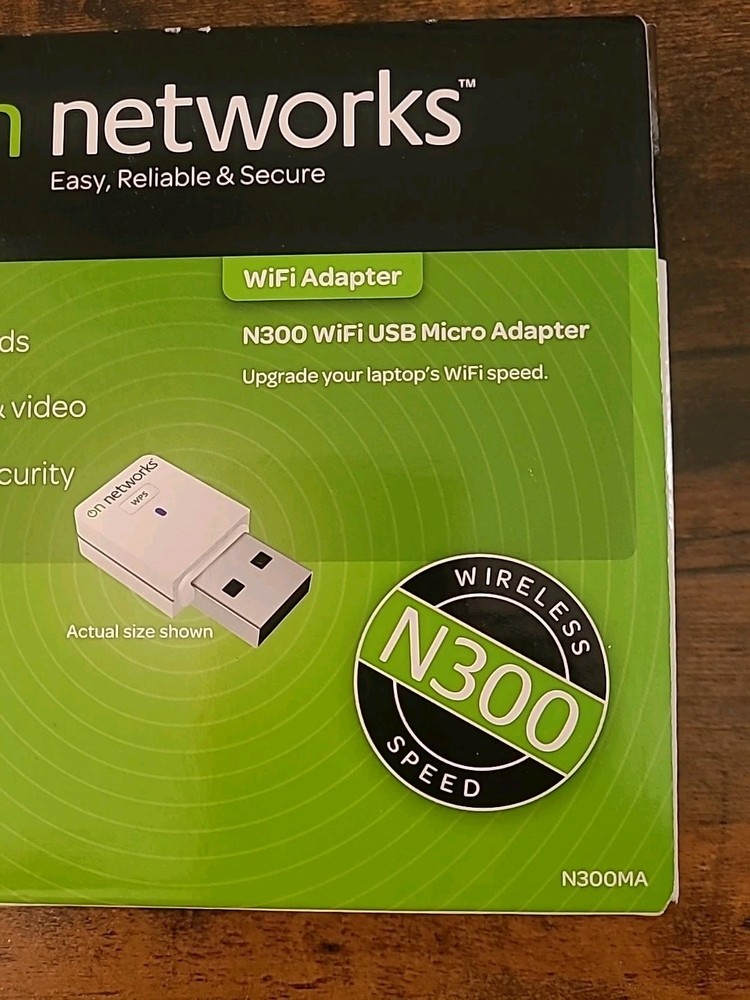 NEW ON NETWORKS N300 WIFI USB MICRO ADAPTER