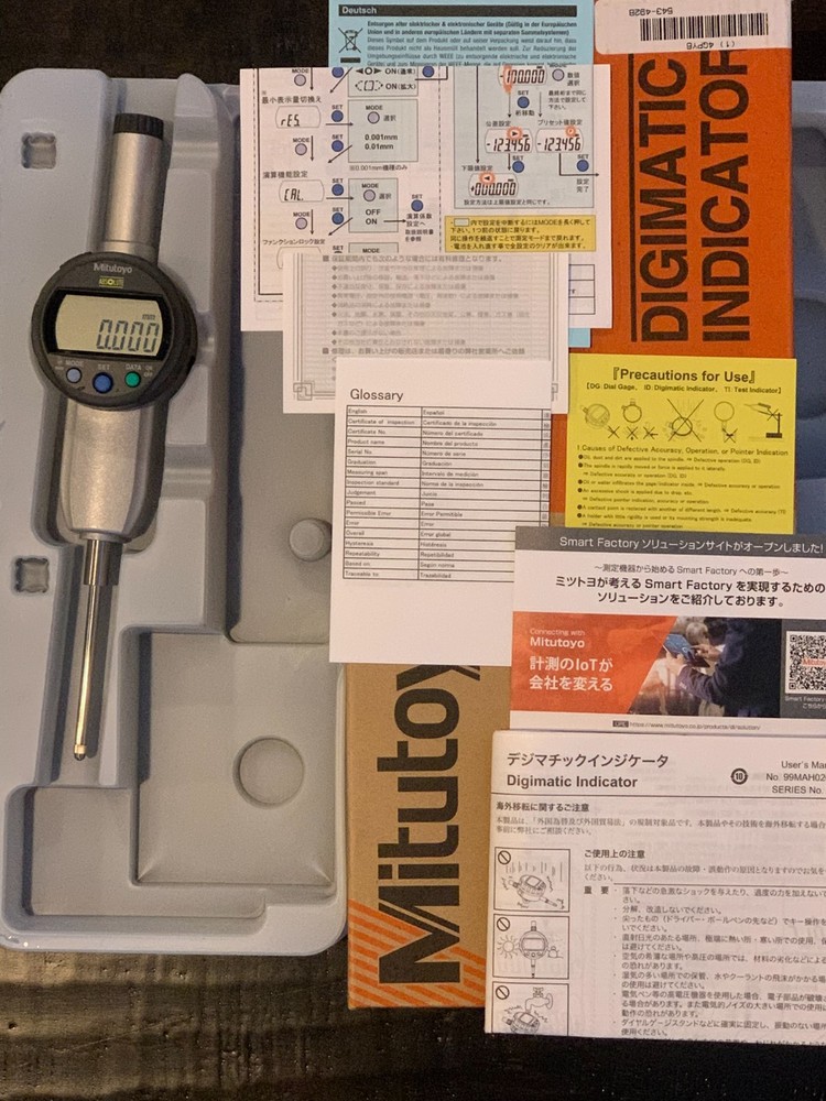 New Mitutoyo 543-492B 2.0″ ID-U Absolute Digimatic Indicator