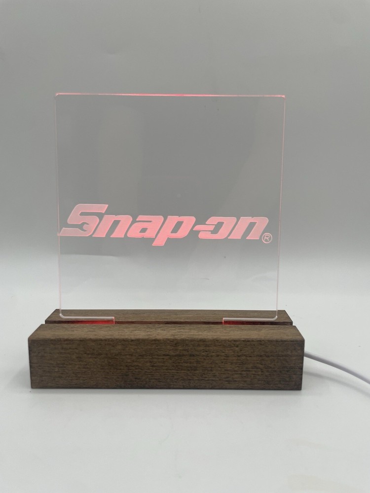 SNAP-ON TOOL BOX LOGO EMBLEM LED Sign With Base