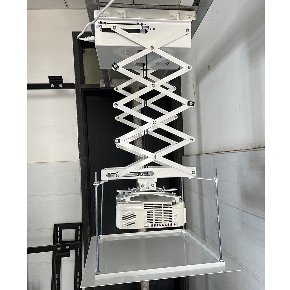 39in Electric Lift Ceiling Mounting Projector Bracket Motorized Remote Control