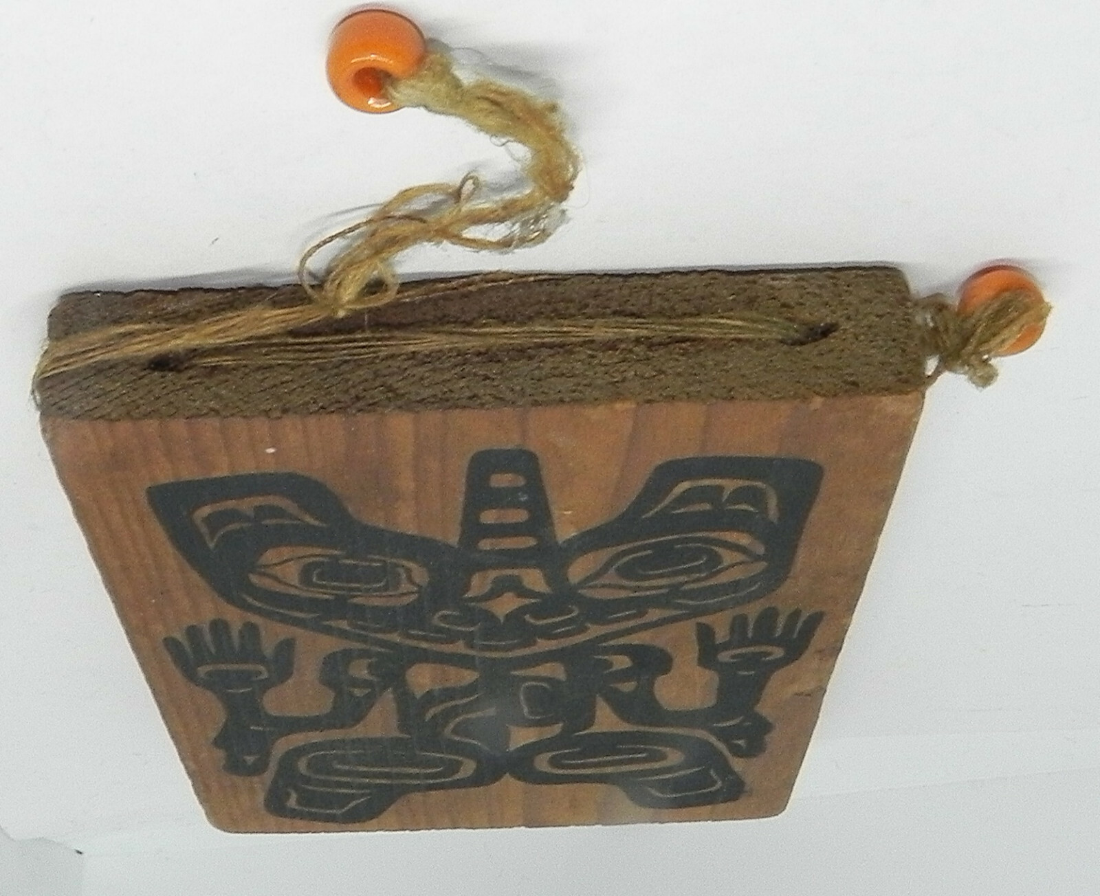 Antique Painted Cedarwood Northwest Coast HAIDA Rattle ESTATE FRESH.