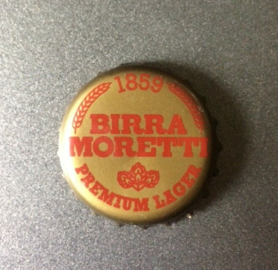 Birra Moretti Premium Lager Bottle Top. Crown Cap. Used .