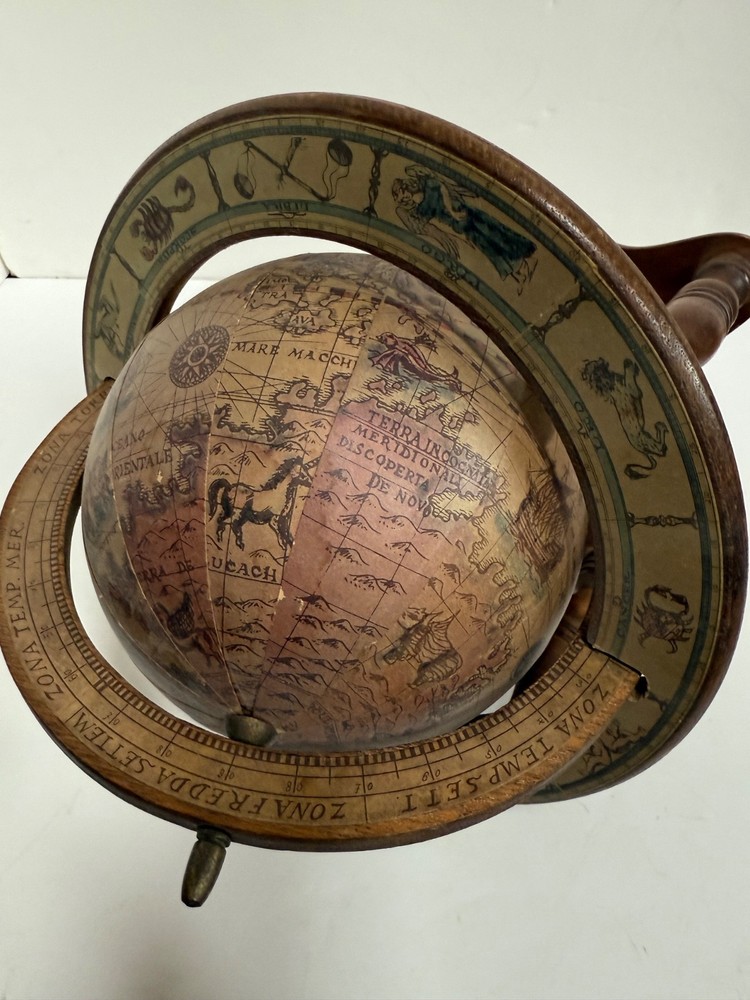 vintage old world tabletop globe