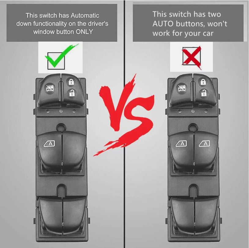 Master Window Switch Control for 2011-2019 Nissan Leaf Juke Altima Sentra Rogue