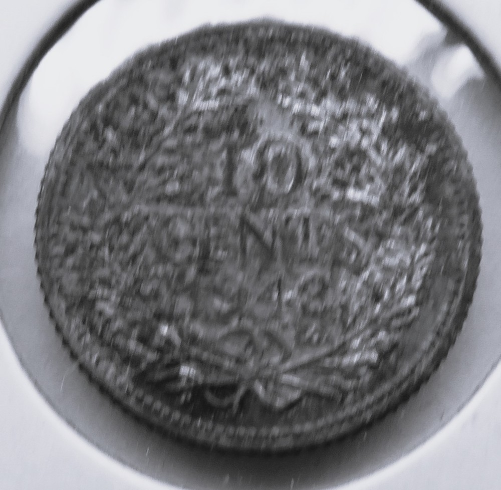 1943 Netherlands 10 Cents Silver Low Grade
